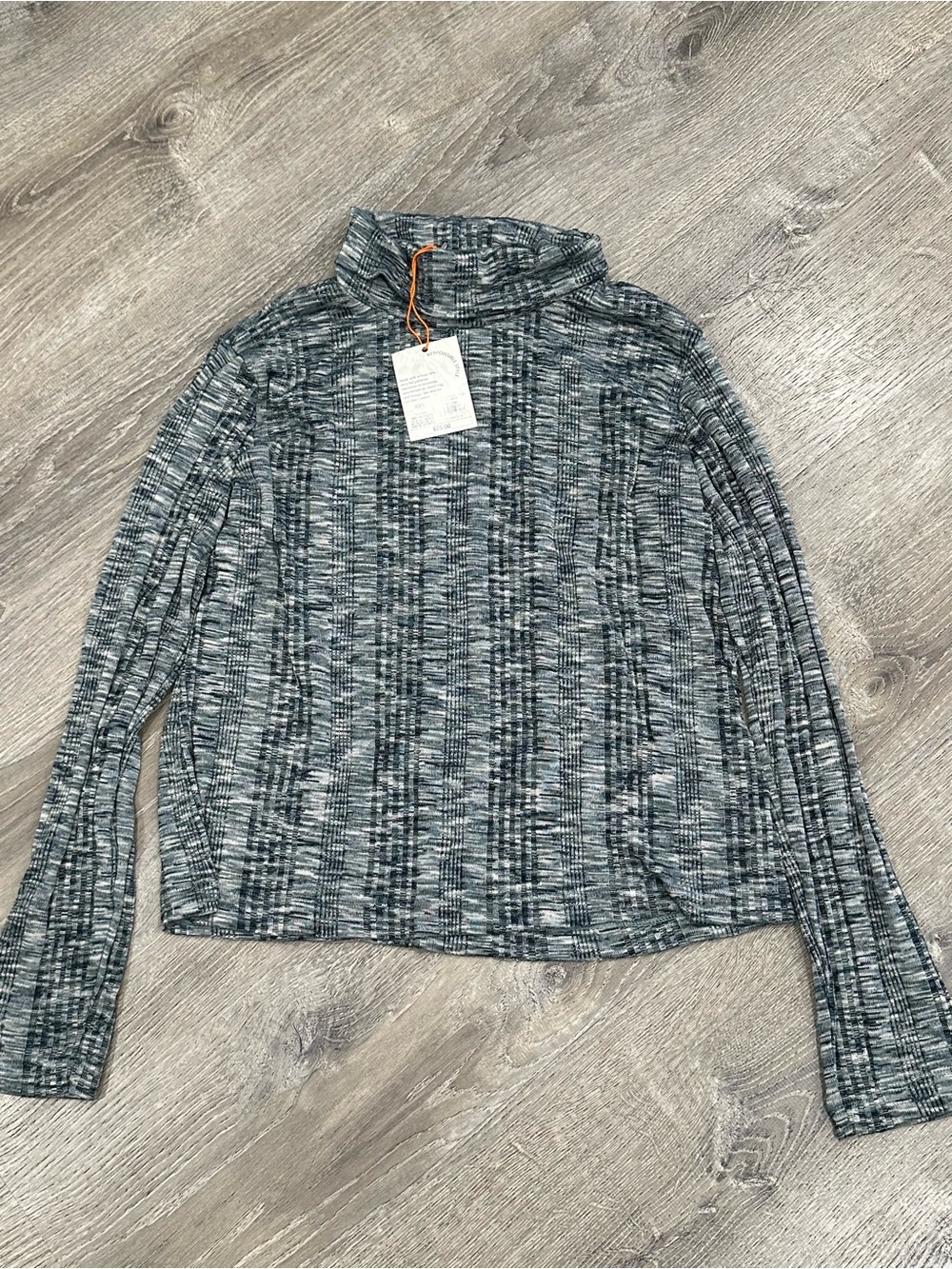 Women's Dark Green Patterned Mock Neck Sweater